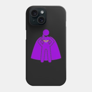 WW Awareness Ribbon Woman Superhero Silhouette Phone Case