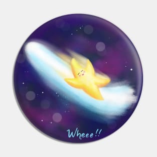 Wheee!! (Circled Star Version) Pin