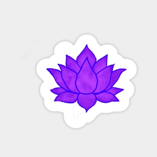 Pink water color lotus flower Magnet