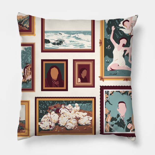 Art Gallery Wall Pillow by Nathan Watkins Design