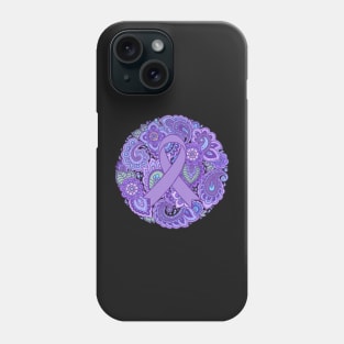 Purple Mandala Awareness Ribbon Phone Case