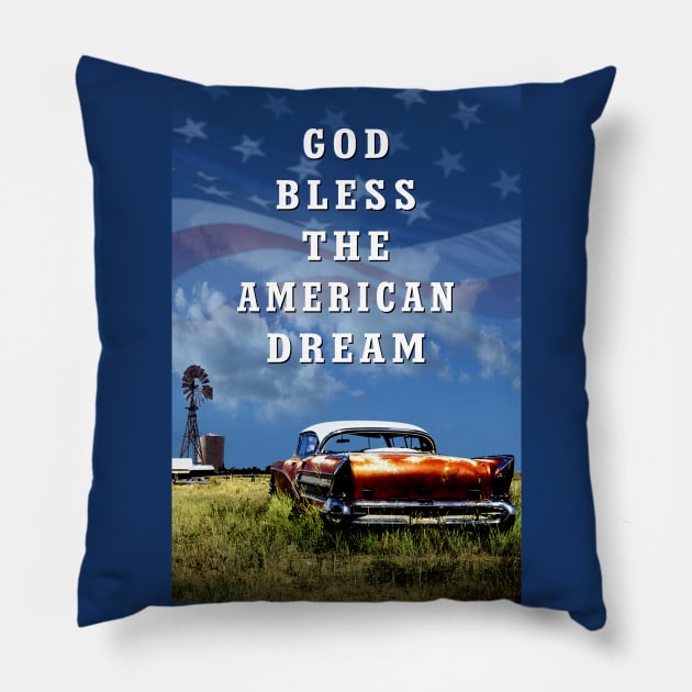 God Bless The American Dream Pillow by PLAYDIGITAL2020