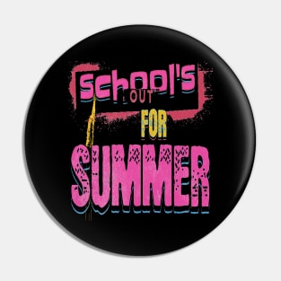 Out For Summer, Hello Summer Funny Surfer Riding Surf Surfing Lover Gifts Pin