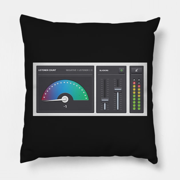 Negative 1 Listener! Pillow by GamingwScott