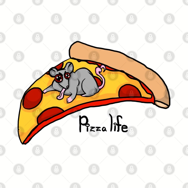 Pizza Rat by MurderBeanArt