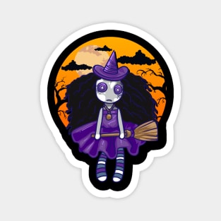 Halloween Witch Voodoo Doll Magnet