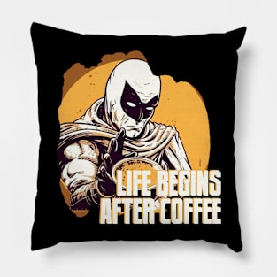 Life Begins After Coffee Pillow