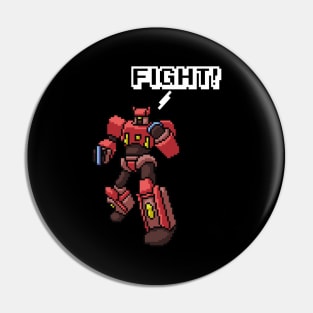 Pixel Art Anime Robot Pin