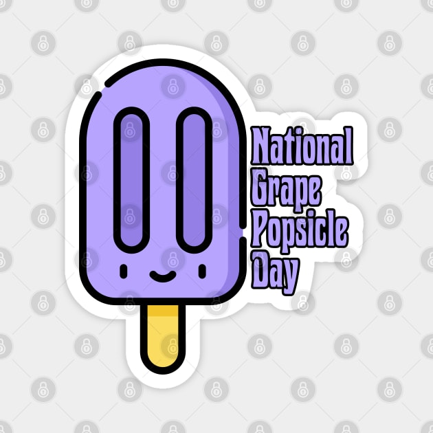 National Grape Popsicle Day Magnet by HolidayBug