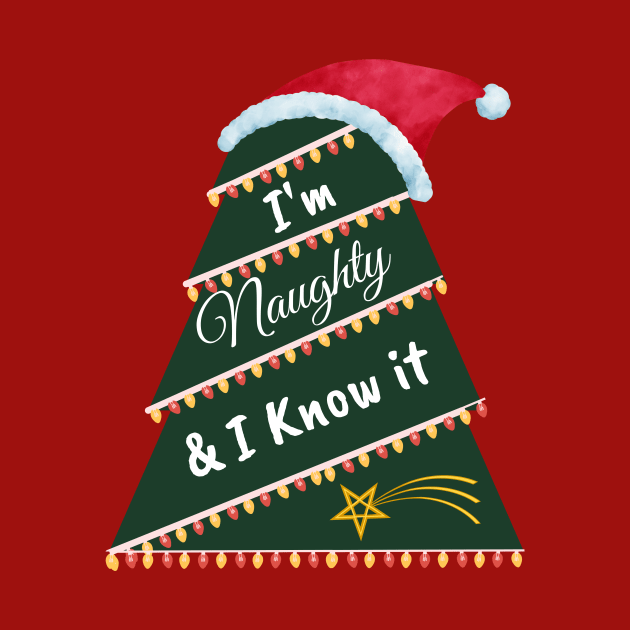 Cute christmas naughty & I know it tree design for by KateFDesigns