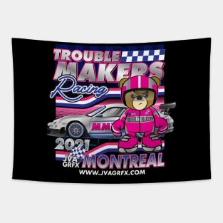 teddy bear racing tee Tapestry