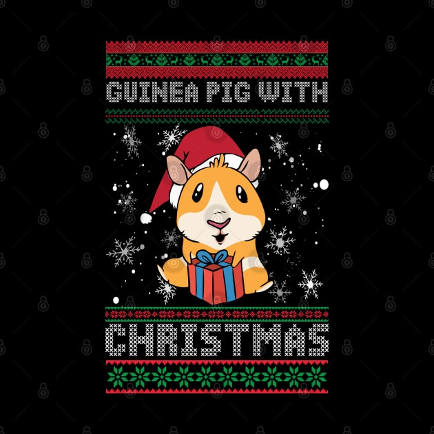 Ugly Christmas Guinea Pig present Funny Santa Pajama by reginaturner