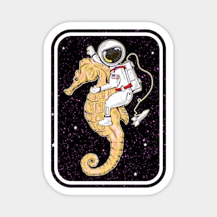 Astronaut riding a seahorse Magnet