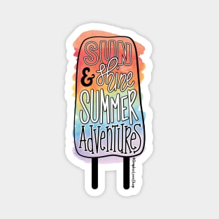 Sunshine and Summer Adventures Rainbow Popsicle ©GraphicLoveShop Magnet