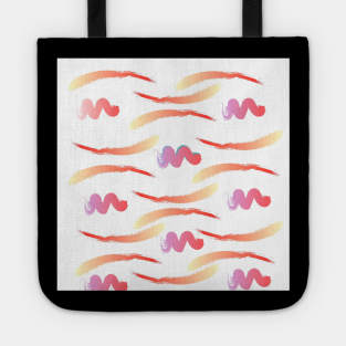 Red yellow digital gradient design Tote