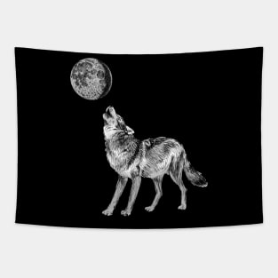 Wolf Howling Tapestry