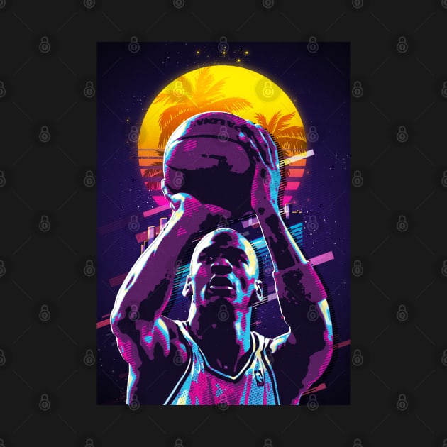 retro 80s michael jordan by bahullah_art