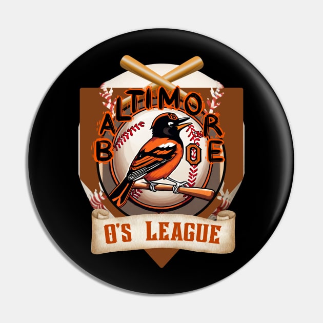 BALTIMORE ORIOLE O'S LEAGUE DESIGN Pin by The C.O.B. Store