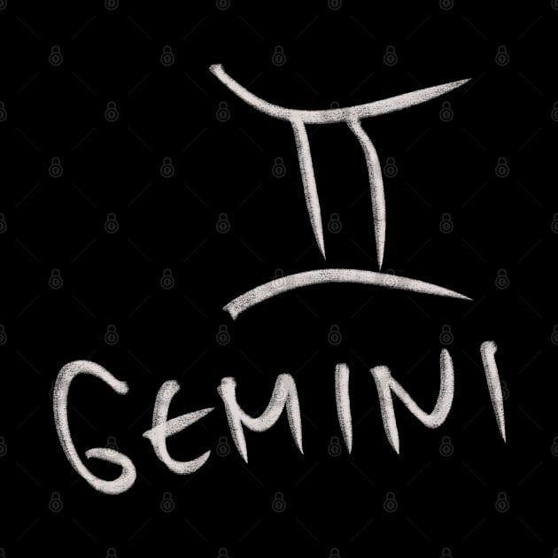 Hand Drawn Gemini Zodiac Signs by Saestu Mbathi