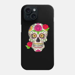 Sugar Skull With Roses Day Of Dead Womens Sugar Phone Case