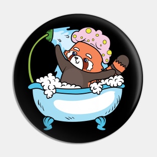 Red Panda bathing Pin