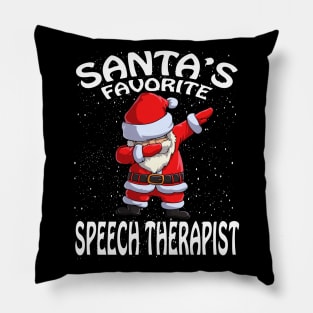 Santas Favorite Speech Therapist Christmas Pillow