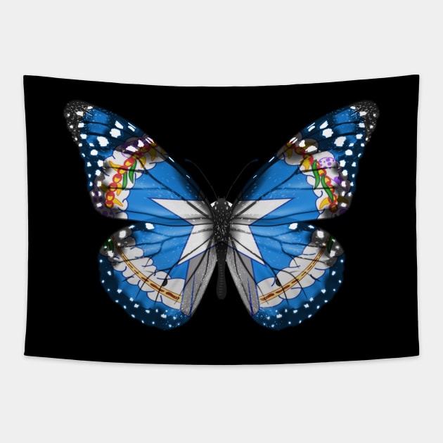 Northern Marianan Flag  Butterfly - Gift for Northern Marianan From Northern Mariana Islands Tapestry by Country Flags