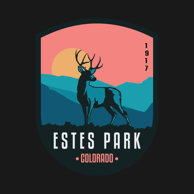 Estes Park Colorado Vintage Hike Design Gift Souvenir by Terrybogard97