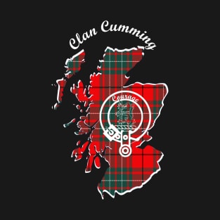Clan Cumming Scotland Map Crest T-Shirt