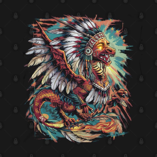 Native American tribal dragon by Spaceboyishere