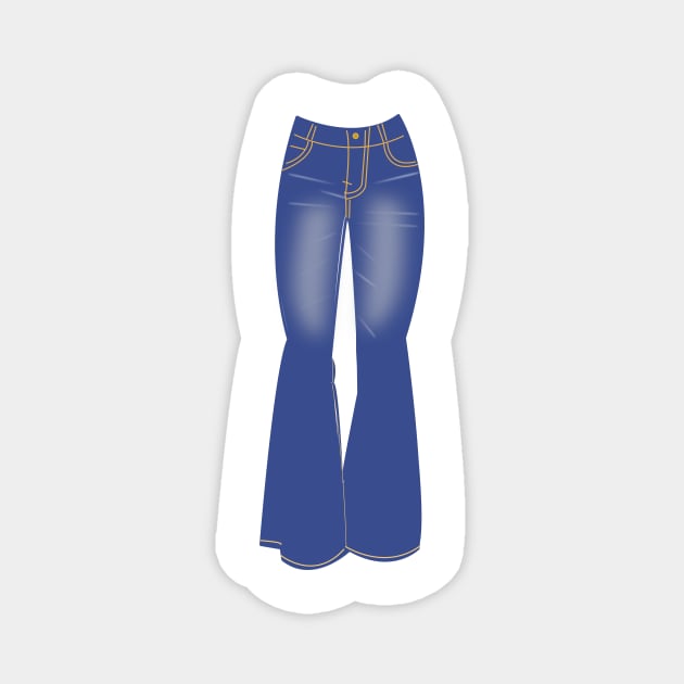 70's retro jeans Magnet by designInk