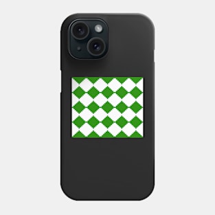 Abstract geometric pattern - green and white. Phone Case