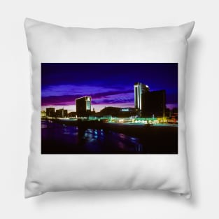 Atlantic City Skyline, 1986 Pillow