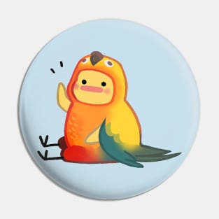 Sun Conure Costume Birdblob Pin