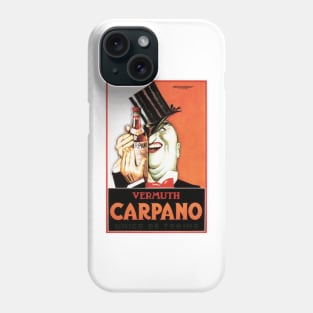 VERMOUTH CARPANO Italian Liqueur Wine Art Deco by Achille Mauzan 1927 Phone Case