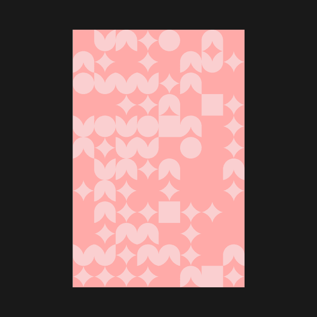 Girly Pinkish Geometric Pattern - Flowers & Stars #24 by Trendy-Now