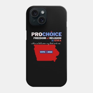 Pro Choice Iowa (light on dark) Phone Case