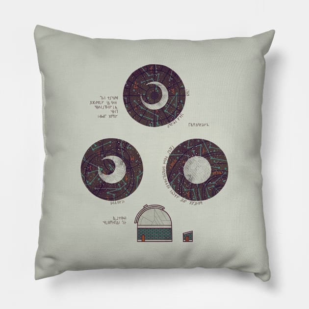 Charting the Nightsky Pillow by againstbound