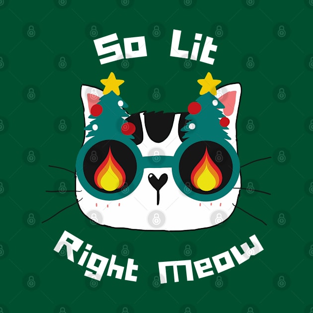 Meowy Christmas - Funny Christmas Cat - Merry Catmas by Design By Leo