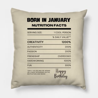 Born in january Pillow