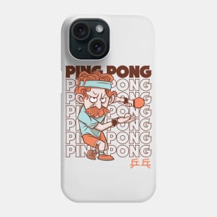 Funny Ping Pong Player // Retro Ping Pong Phone Case