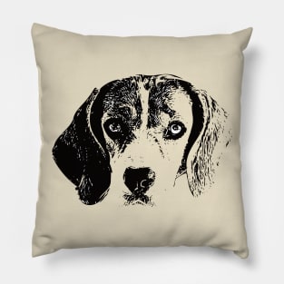 Beagle Face Design - A Beagle Christmas Gift Pillow