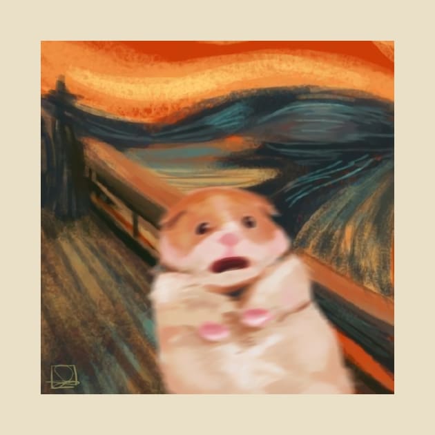 Screaming Hamster Painting 2 by DKrumpp