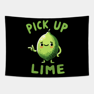 Pick up Line dating Lime (Back Print) Tapestry