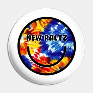 New Paltz Tie Dye Happy Face Pin