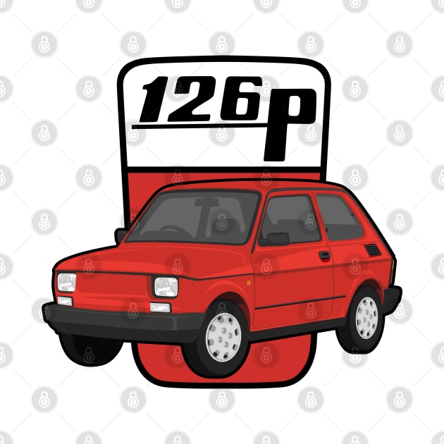 126P Car maluch 126 red by creative.z