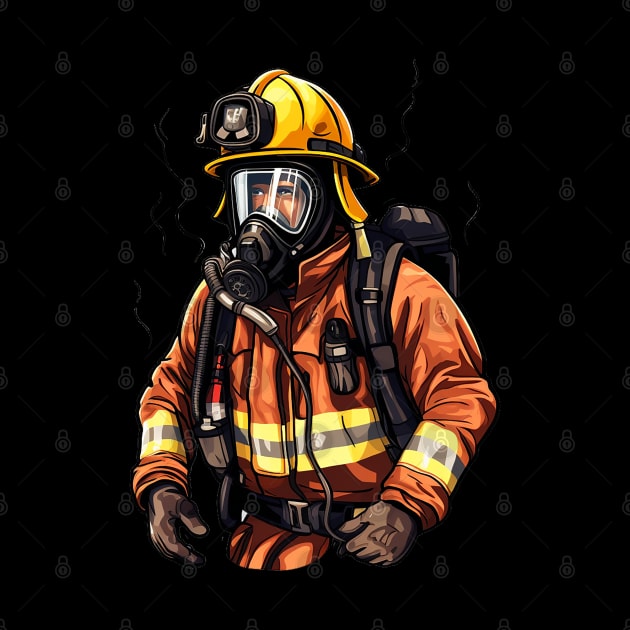 Heroic Firefighter design by Printashopus