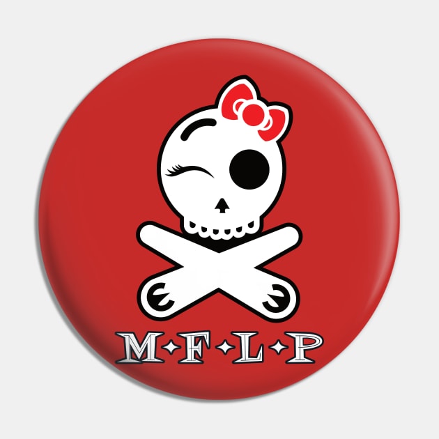 2-sided MFLP Winking Pinball Pirate with bow Pin by amelinamel