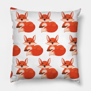 Multi Pattern Cute Red Fox Animals Wild Nature Pets Kawaii Pillow