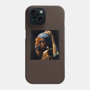 Wildlife Conservation - Pearl Earring American Bison Meme Phone Case